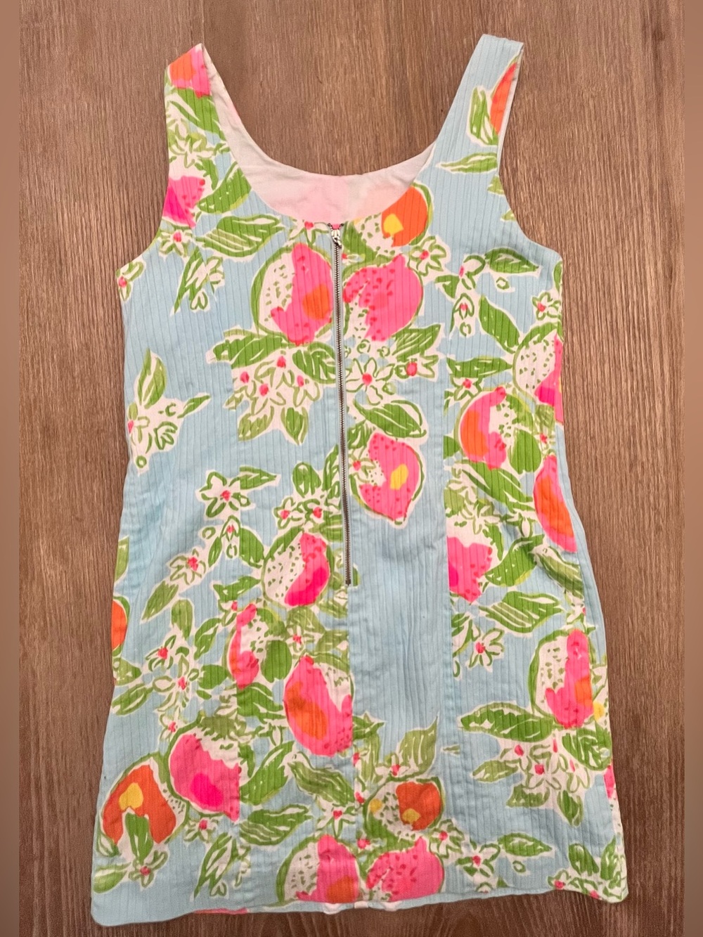 Lilly Pulitzer Women's Cathy Shift Dress Pool Blue, Pink Lemonade Size 8 - Picture 3 of 13